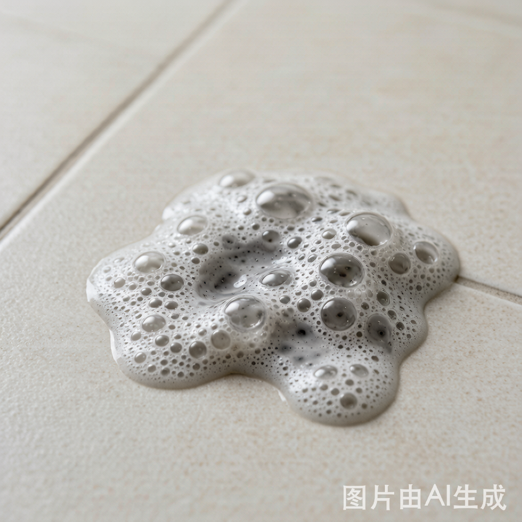 灰白色泡沫状呕吐物
